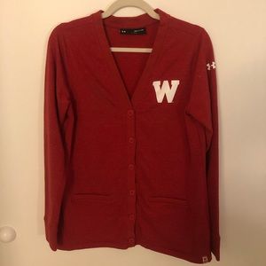 Under Armour Wisconsin Badgers Button Cardigan